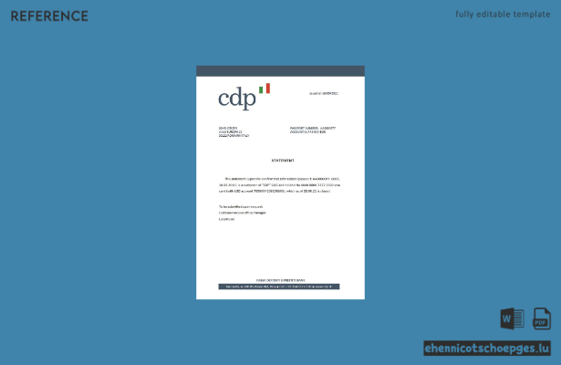 Vorschau eines Referenzmusters für CDP-Verschlüsse in Italien